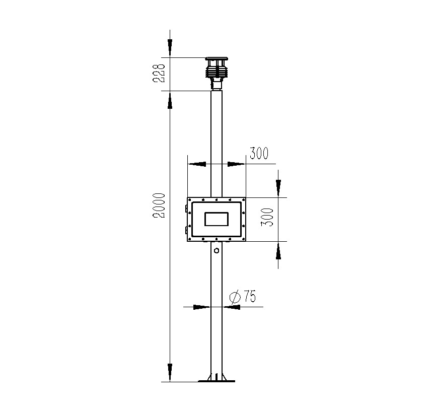 LCD screen explosion-proof weather station